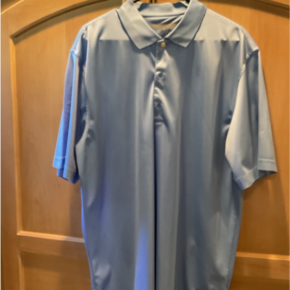 Blue polo shirt